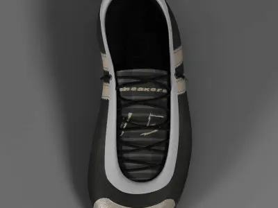 Sneakers silver sneaker 3D model