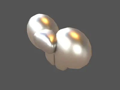 Rabbit Nose v1 006 Low-poly 3D model