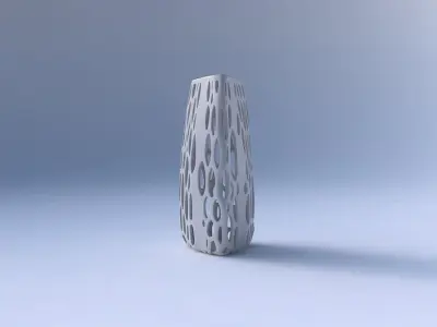 Vase triangle with organic lattice 2 3D print model