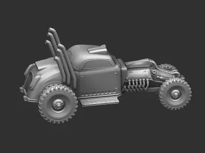 Futuristic car 009 3D print model