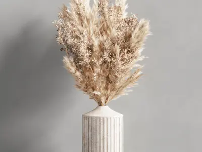 Collaction Plants Bouquet 16  pampas  3D model