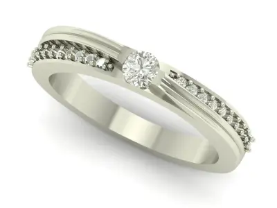 solitaire ring 3D print model order
