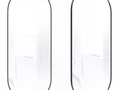 Pill Shape Modern - Contemporary Vanity Mirror 3D model