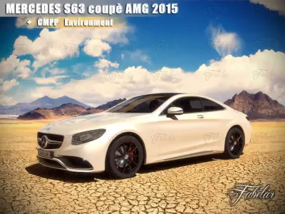 Mercedes S63 AMG 2015 and Environment 3D model