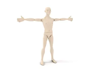 Neutral Pose Mannequin model pack Low-poly 3D model
