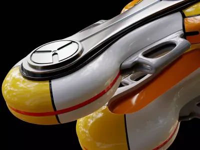 Sonic Riders Zero Gravity Yellow Tail CGI Model 3D model