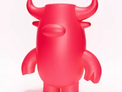 Bull Minimalist toy 3D print model