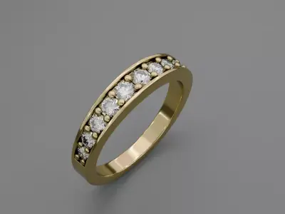 Gold Ring 3D print model 7