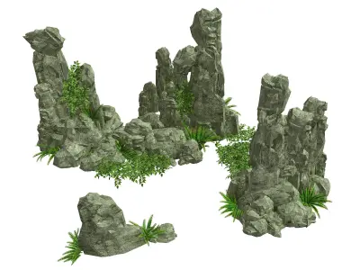 Stone Garden - Rockery 51 3D model