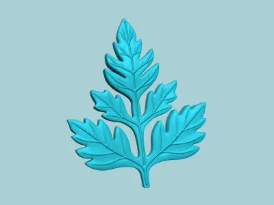 Chervil Leaf Mold - Artificial Herb Molding Tool 3D print model