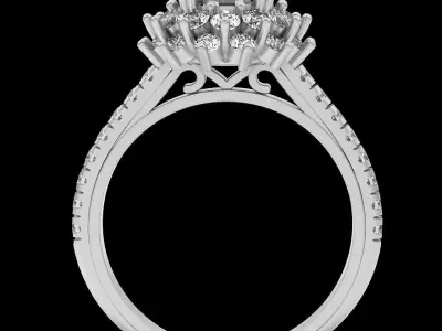 Lux ring silver gold jewelry printable 3D model 3D print model 16