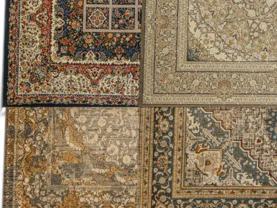 Persian Carpet Collection-vol15-4k texture Low-poly 3D model