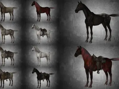 Collection 26 3Dmodel Horse 3D model