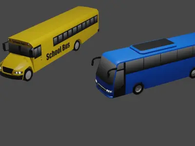 Low poly vehicle pack  Low-poly 3D model