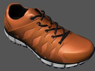 SportShoe orange running shoe 3D model
