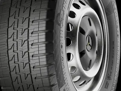 RV Motorhome wheel Van Contact Camper Continental 3D model