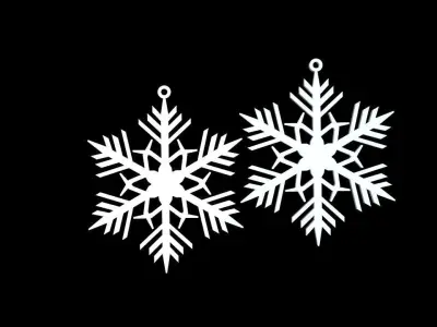 snowflake 3D print model