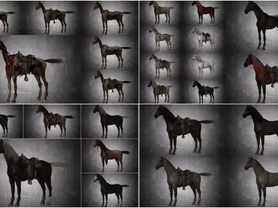 Collection 26 3Dmodel Horse 3D model