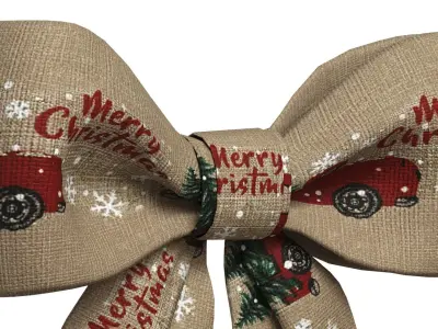 Christmas Bow Ribbon 26 Low-poly 3D model