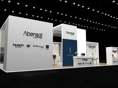 booth 6x14 open side  3D model