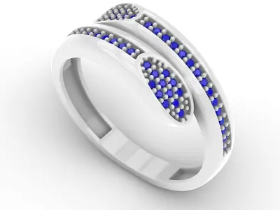 Jewelry Diamond Ring Model RG96 Free 3D print model