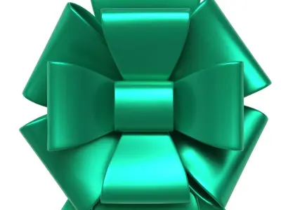 Christmas Bow Ribbon 45 Low-poly 3D model