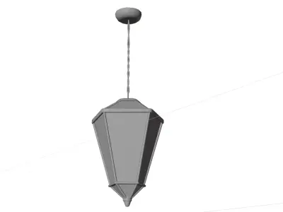 Geometric Hanging Lantern Elegant 3D Model with PBR Materials 3D model