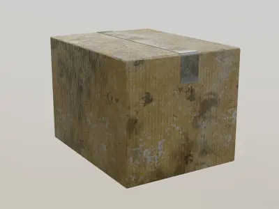 Free Worn Box  Free low-poly 3D model