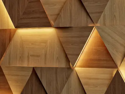 Wood Wall Panel  3D model