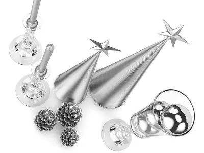 Christmas Table Decoration 9 3D model