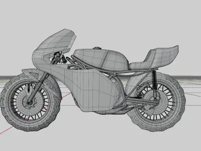 Old motogp yamaha yzr500 - motorcycle  3D model