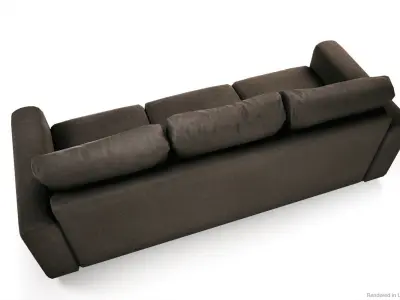 Fabric  Sofas and Armchair PBR Game Ready Low-poly 3D model