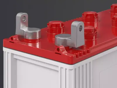 Battery 3D Model car 3D model