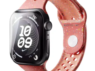 Apple Watch Series 9 Nike Sport Band Magic Ember 3D model