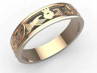 crow ring 3D print model