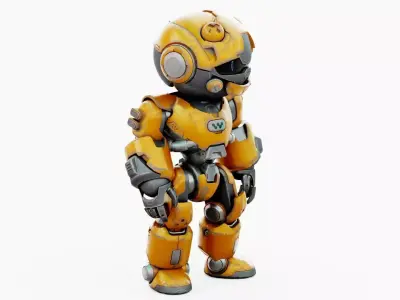 ROBO ZERO-E Rigged for Unreal Engine - Unity - MIXAMO 3D model