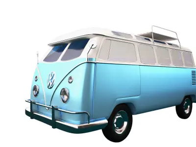 vw combi  Low-poly 3D model