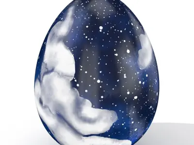 Easter Egg N011 Low-poly 3D model