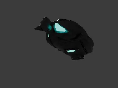 Small spaceship Free low-poly 3D model