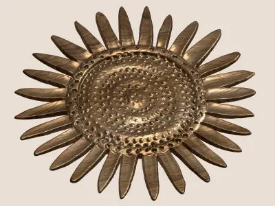 3D Floral Wall Art Sunflower CNC Model 3D print model