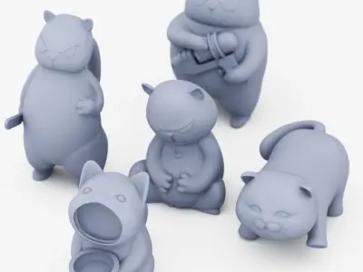 SHY CAT Free 3D print model
