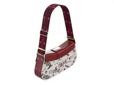 Dior Street Chic Bag Red Print 3D model