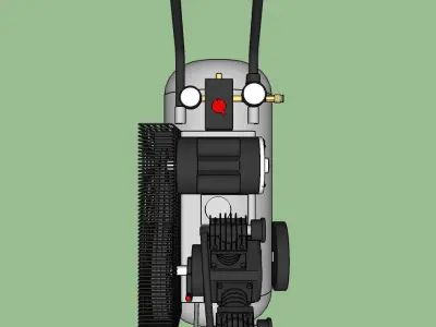 Compressor air on wheels 3D model