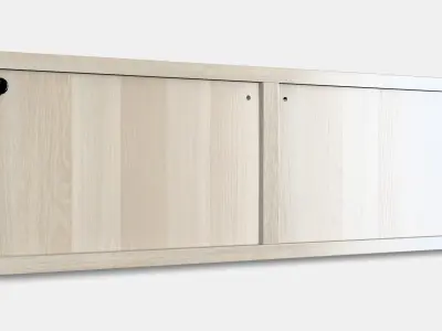 BESTA Shelf unit with glass doors 3 3D model