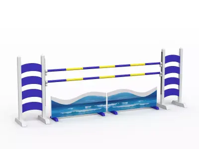 Horse jump obstacle 3D model