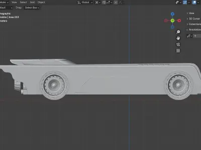 Batmobile - The animated series 3D model