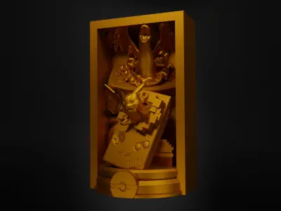 Pokemon Book Nook - Pokemon Fan Art Bookend -  Book Prop  3D print model