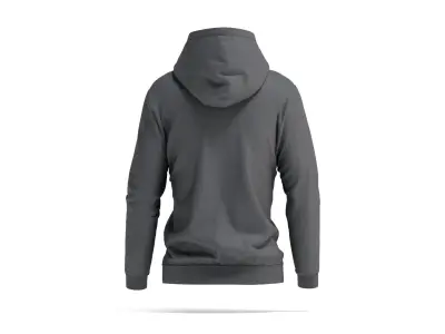 Black Womens Hoodie - sport female sweatshirt with hood 3D model