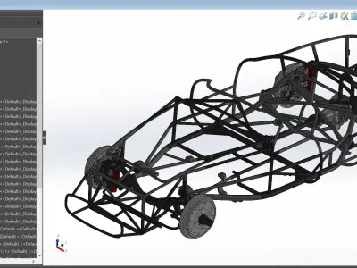 Ferrari 250 TR Chassis Frame - Engine - Wheels Pack Bundle 3D Model Collection
