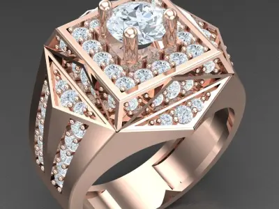 Luxury Men Rings Designs 5MR019 3D print model
